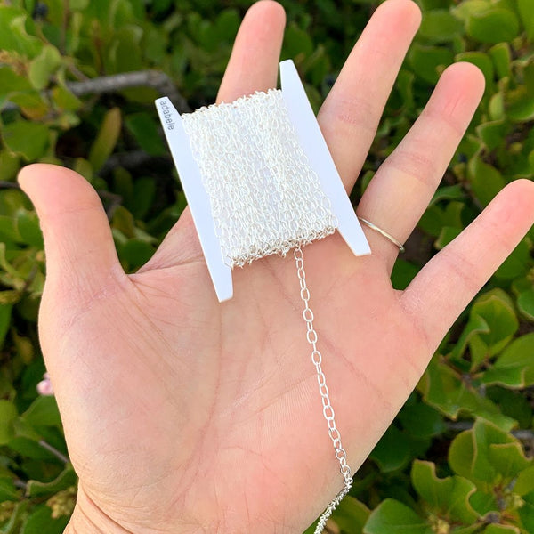 5 Feet 925 Sterling Silver Unfinished Cable Chain Links, 2.5mm, SSK-G1