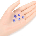 25pcs Adabele Austrian Faceted Flat Round Coin Crystal Beads #5052, Sapphire Blue, 8mm, Hole ID 1mm, SSMR813