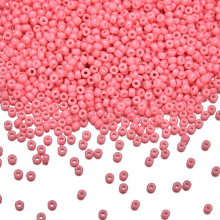 50g Miyuki Rocaille 11/0 Round Seed Beads Duracoat Opaque Guava RR-4465