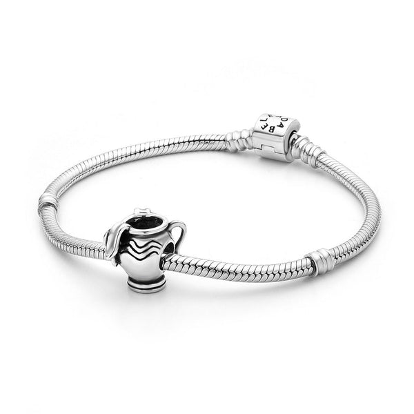 1pc 925 Sterling Silver Aquarius Zodiac Sign Bead Charm, Compatible with Pandora All Other Charm Bracelets, EC5-B1