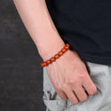 1 Strand Stretch Natural Grade A Red Jasper Beaded Gemstone Bracelet, 10mm Bead, Length Selections: 7 inch/7.5 inch/8 inch/8.5 inch
