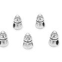 20pcs Cute Snow Man Large Hole Beads, Hole ID 4.5mm, Antique Silver, Zinc Alloy Metal, MEC-F2