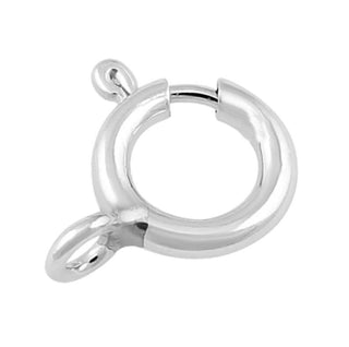 50pcs Trigger Springring Clasps, Sterling Silver Plated Brass, Size Selections: 6mm/7mm