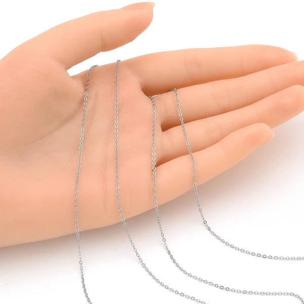 33ft 304 Stainless Steel Flat Cable Chain – (1.3mm/1.5mm/1.8mm/2.5mm)