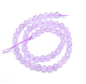 Natural Purple Lavender Jade Gemstone Round Beads, 15 Inch/1 Strand, Size Selections: 6mm/8mm/10mm