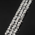 140pcs Creative Club Faceted Rondelle Crystal Glass Beads, Silver Shade, 8x6mm, Hole ID 1.1mm, CCR832