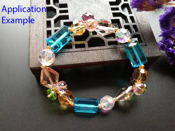 25pcs Adabele Austrian Faceted Rectangle Crystal Beads #5055, Sapphire Blue, 14mm x 8mm, Hole ID 1.2mm, SSRT1413