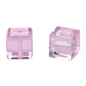 24pcs Adabele Austrian Faceted Cube Crystal Beads #5601, Rosaline Pink, Size Selections: 4mm/6mm/8mm
