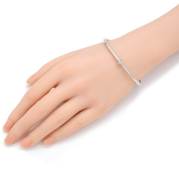 1pc Real 925 Sterling Silver Cute Tiny Charm Spacer Bead, Compatible with Pandora All Other Charm Bracelet, EC25-4