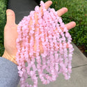 Natural Rose Quartz Pink Crystal Gemstone Chip Beads, Free Form, 5mm-8mm, Hole ID 1mm, 1 Strand/31 Inch, GZ1-13
