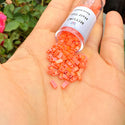 10g Miyuki Half Tila Seed Beads 5x2.3mm, Matte Rainbow Orange HTL-406FR
