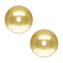 20pcs Real 1/20 14K Gold Filled Smooth Bead Cap End Caps, 4mm Small, Hole ID 1mm, JK4-G4