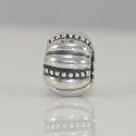 1pc Solid 925 Sterling Silver Delight Melon Bead Charm, Compatible with Pandora All Other Charm Bracelet, EC105