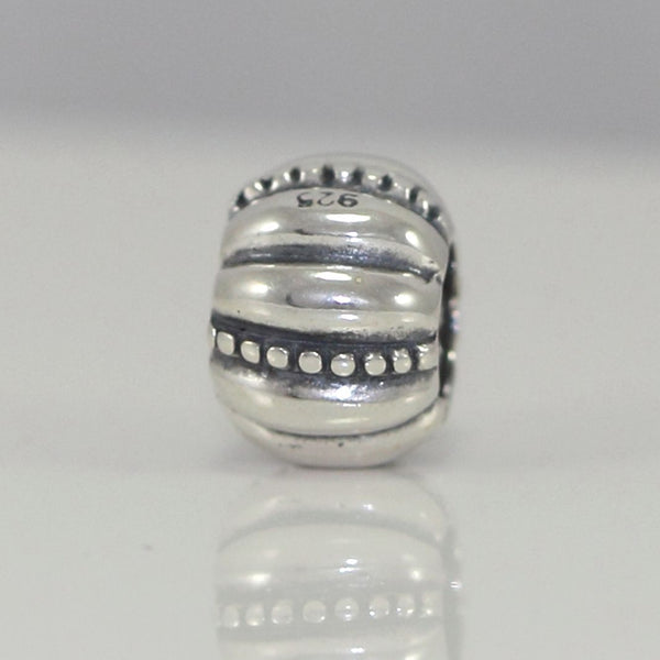 1pc Solid 925 Sterling Silver Delight Melon Bead Charm, Compatible with Pandora All Other Charm Bracelet, EC105