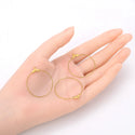 20pcs Raw Brass Large Round Circle Beading Hoops, 0.7mm/21 Gauge, 30mm, Unplated/Uncoated, CX130-5