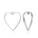 20pcs Open Back Heart Shape Bezel Blanks, Pendant Base, Large Resin Mold, Antique Silver, 34x30mm, CF286-6