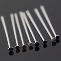 500pcs Flat Head Pins Headpins, Silver Plated, 0.7mm/21 Gauge, Length Selections: 18mm/22mm/26mm/30mm/38mm/50mm