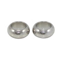 50pcs Large Hole Rondelle Ring Beads, 18k White Gold Plated Brass Metal, 9mm, Hole ID 5mm, CF107-P
