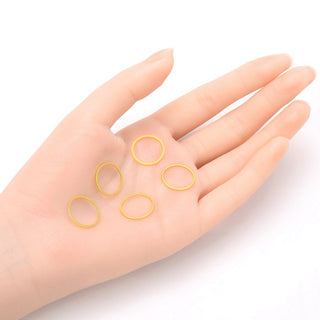 20pcs Tarnish Resistant Round Circle Beading Hoops, Open Back Bezel Frame, 18K Yellow Gold Plated Brass, Size Selections: 12mm/16mm/20mm