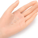10pcs 925 Sterling Silver Large Hole Ring Rondelle Beads, 7mm, Hole ID 4.9mm, SS47