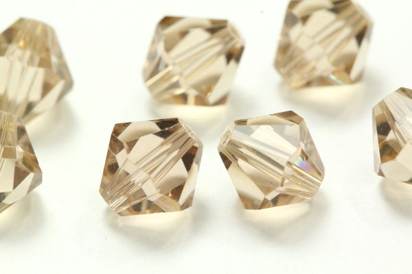 100pcs Adabele Austrian Faceted Bicone Crystal Beads #5301, Silver Champagne, Size Selections: 3mm/4mm/5mm/6mm