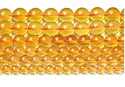 Natural Citrine Yellow Crystal Gemstone Round Beads, 15 Inch/1 Strand, Size Selections: 4mm/6mm/8mm/10mm