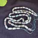Natural Matt African Turquoise Gemstone Faceted Tube Beads, 13x7mm, Hole ID 1mm, 15 Inch/1 Strand, GZ8-12
