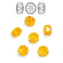 25pcs Adabele Austrian Faceted Donut Rondelle Crystal Beads #5045, Topaz Yellow, 8mm x 5mm, Hole ID 1.2mm, SSO-808