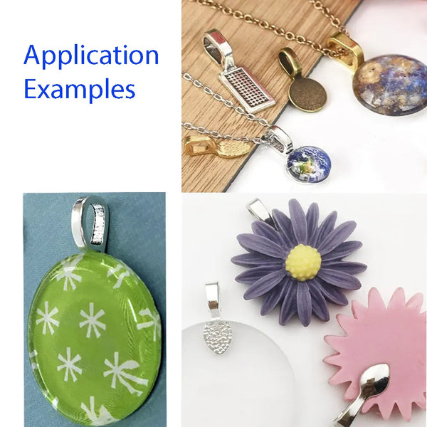 100pcs 26mm Glue On Jewelry Bails, Antique Bronze, 15mm Leaf Flat Pad Base, MC-R2