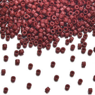 7.5g Miyuki Delica 11/0 Seed Beads, Duracoat Opaque Dyed Jujube DB2119