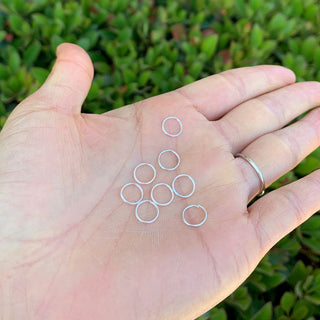 20pcs 925 Sterling Silver Open Jump Rings, 0.7mm/21 Gauge, Size Selections: 4mm/6mm/8mm/10mm