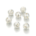 500pcs Small Tiny Sparkle Filgree Stardust Round Beads, Sterling Silver Plated Brass, 4mm, Hole ID 1mm, CF18-4