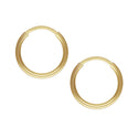 1 Pair Real 18K Yellow Gold Plated Sterling Silver Round Circle Hoop Earrings, 10mm/0.4 Inch, Small, SSE87-A