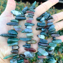 Natural Indian Agate GemstoneStick Point Beads, Irregular, 7mm-23mm Long, Hole ID 1mm 1 Strand/15 Inch, GZ5-16