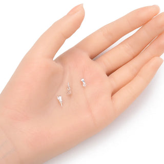 10pcs 925 Sterling Silver Eye Pin Peg Bails, Glue-on Pendant Connector, Cup Size Selections: 3mm/4mm/5mm