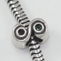 1pc Real 925 Sterling Silver Charm, May Birthstone Bead, Cubic Zirconia CZ Green Emerald Gemstone, Compatible with Pandora all Other Charm Bracelets, EC413