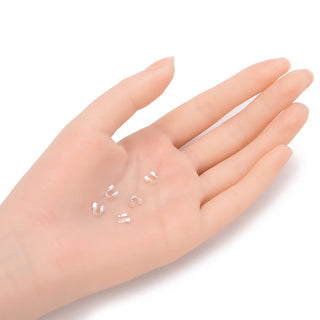 200pcs Wire Guard Thread Protector, Sterling Silver Plated Brass, Hole ID Selections: 0.5mm/1.6mm
