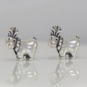 1pc Real Solid Sterling Silver Reindeer Charm Deer Bead, Compatible with Pandora All Other Charm Bracelets, EC485