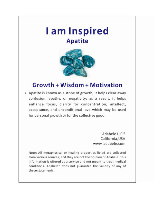 Adabele Premium 108 Mala Bead Tassel Necklace, 8mm Natural Blue Apatite Gemstone, Buddhist Japa Prayer Beaded Jewelry RGN18