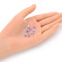 50pcs Preciosa Faceted Bicone Crystal Beads, Violet AB, 6mm, Hole ID 1mm, Pre-B659