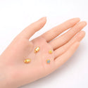 5 Sets Tarnish Resistant Cylinder Magnetic Clasps, 18K Yellow Gold Plated Brass, 6mm Small, BF57-2