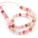 Lab Created Watermelon Tourmaline Gemstone Round Beads, 1 Strand/15 Inch, Size Selections: 4mm/6mm/8mm/10mm