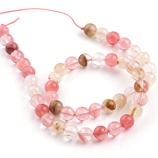 Lab Created Watermelon Tourmaline Gemstone Round Beads, 1 Strand/15 Inch, Size Selections: 4mm/6mm/8mm/10mm