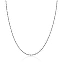 5pcs 304 Stainless Steel 2mm Diamond-Cut Braided Rope Chain Necklaces (18 Inch/20 Inch/22 Inch)
