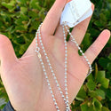 1pc 925 Sterling Silver Ball Link Chain Necklace, Tarnish Resistant Rhodium Plated, 3mm, Thick, Length Selections: 18 inch/20 inch/22 inch