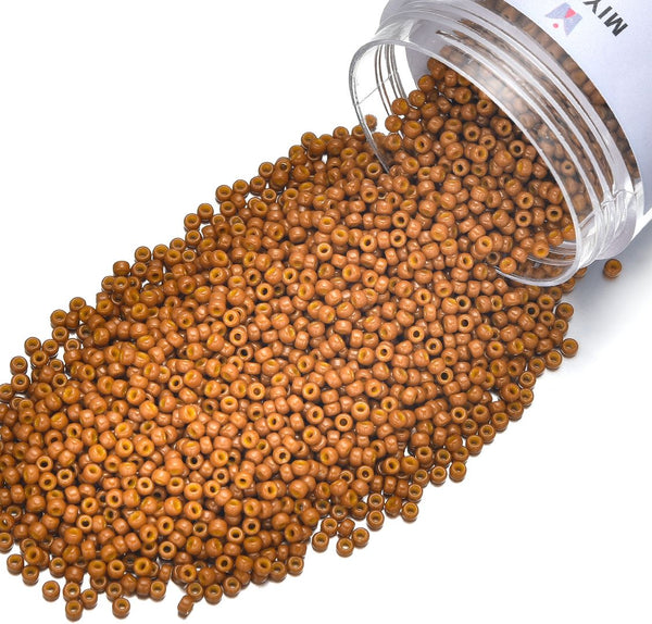 25g Miyuki Rocaille 11/0 Round Seed Beads Duracoat Opaque Toast RR-4460