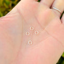 20pcs Real 1/20 14K Gold Filled Open Jump Rings, 0.64mm/22 Gauge, Size Selections: 4mm/6mm