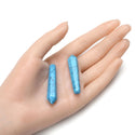 4pcs Natural Blue Howlite Imitation Turquoise Gemstone Tower Wand, 52mm Loose Cut Stones, G3P-D6