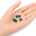 24pcs Adabele Austrian Faceted Teardrop Crystal Beads #5500, Emerald Green, 10mm x 8mm, Hole ID 1.1mm, SST-1024
