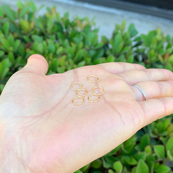 20pcs 925 Sterling Silver Open Jump Rings, Real 18K Yellow Gold Plated, 0.7mm/21 Gauge, Size Selections: 4mm/6mm/8mm/10mm